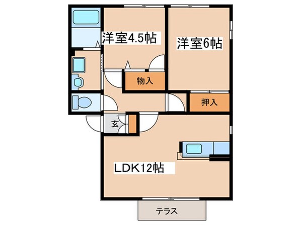 プランドール・カーサＢの物件間取画像